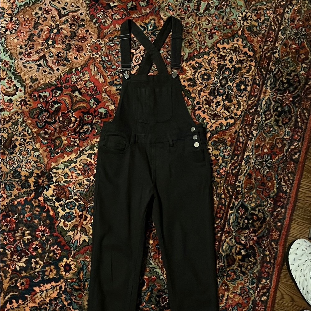 EUC Black Denim Overalls - Harper - Size M